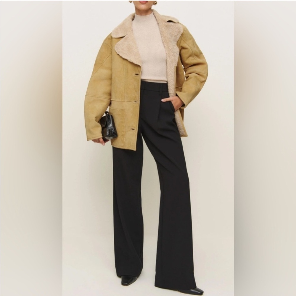 Reformation Veda Suede Luca Suede Jacket in Parmesan NWT